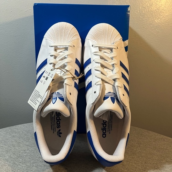 Adidas Superstar Cloud White Blue  Casual Sneakers Men's Shoe Size 11.5 IG9368​​ - Picture 8 of 12